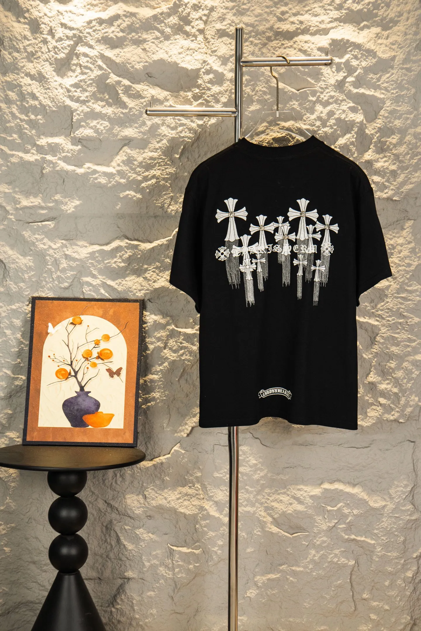 ：Y 105 Chrome hearts CH 26ss T ， Color Change！ Classic ， ， ， 。 Breathable， ， Same Style 。 ， ， 、 、 。 Authentic ， ， ， Versatile ， 、 Retro ！ Size：s—xl ：Black White